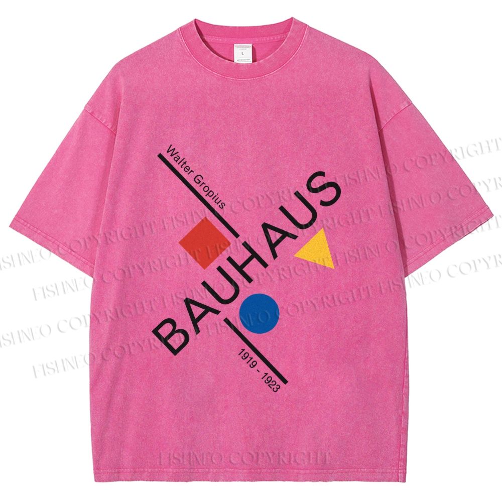 Unisex Walter Gropius Bauhaus Artwork Printed Washed Tee