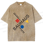 Unisex Walter Gropius Bauhaus Artwork Printed Washed Tee