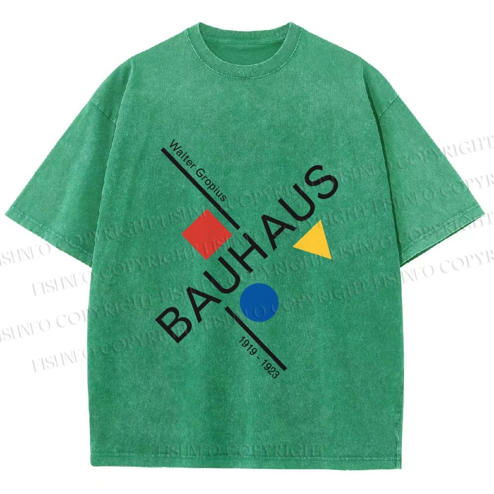 Unisex Walter Gropius Bauhaus Artwork Printed Washed Tee