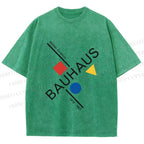 Unisex Walter Gropius Bauhaus Artwork Printed Washed Tee