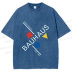 Unisex Walter Gropius Bauhaus Artwork Printed Washed Tee
