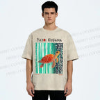 Unisex Yayoi Kusama Inspired Turtle Printed Washed Tee