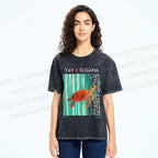 Unisex Yayoi Kusama Inspired Turtle Printed Washed Tee