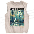 Unisex Yayoi Kusama Forest Printed Washed Tank Top