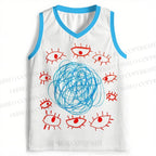 Abstract Art Eyes Printed Jersey Tank