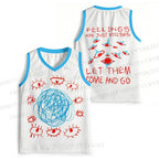 Abstract Art Eyes Printed Jersey Tank