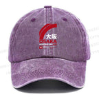 Unisex Osaka Printed Vintage Casual Washed Cap