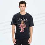 Unisex Party Devil Printed Washed Tee