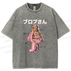 Unisex Party Devil Printed Washed Tee
