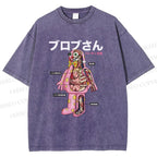 Unisex Party Devil Printed Washed Tee