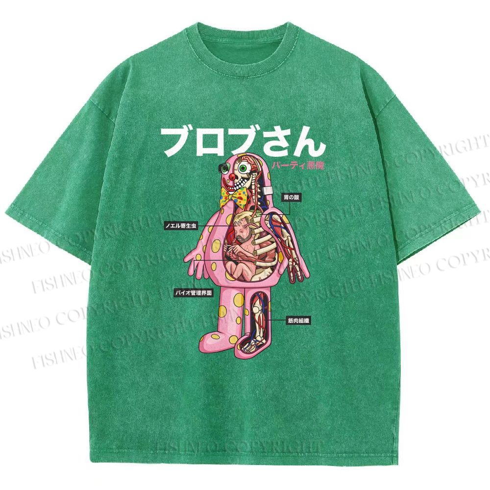 Unisex Party Devil Printed Washed Tee