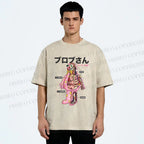 Unisex Party Devil Printed Washed Tee
