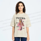Unisex Party Devil Printed Washed Tee