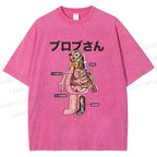 Unisex Party Devil Printed Washed Tee