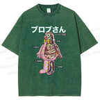 Unisex Party Devil Printed Washed Tee