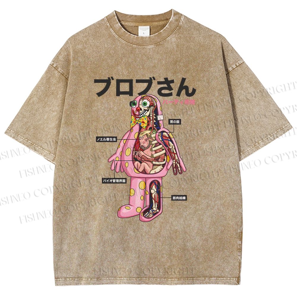 Unisex Party Devil Printed Washed Tee