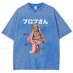 Unisex Party Devil Printed Washed Tee