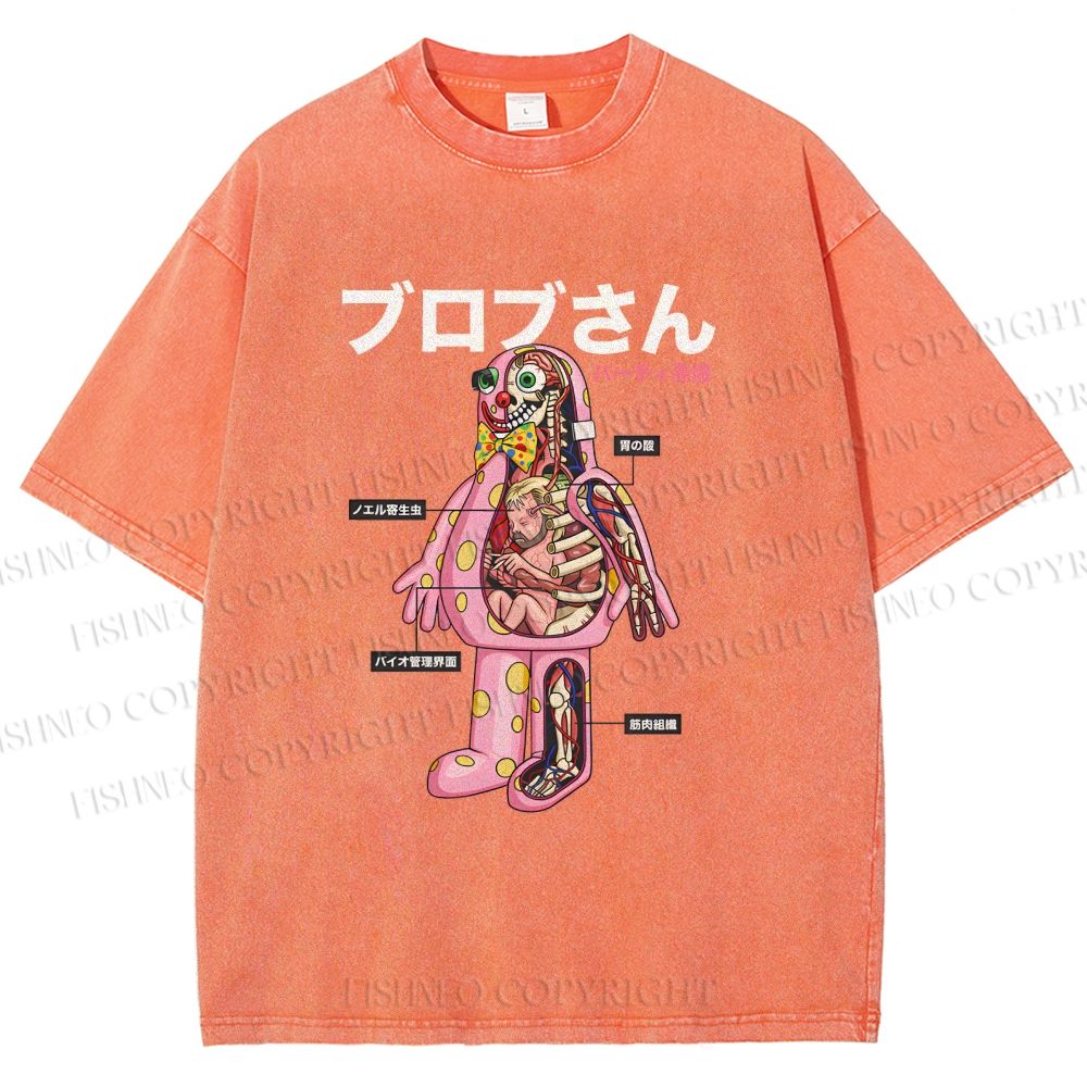 Unisex Party Devil Printed Washed Tee