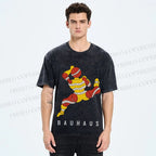 Unisex Bauhaus Muscle Man Printed Washed Tee
