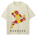 Unisex Bauhaus Muscle Man Printed Washed Tee