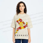 Unisex Bauhaus Muscle Man Printed Washed Tee