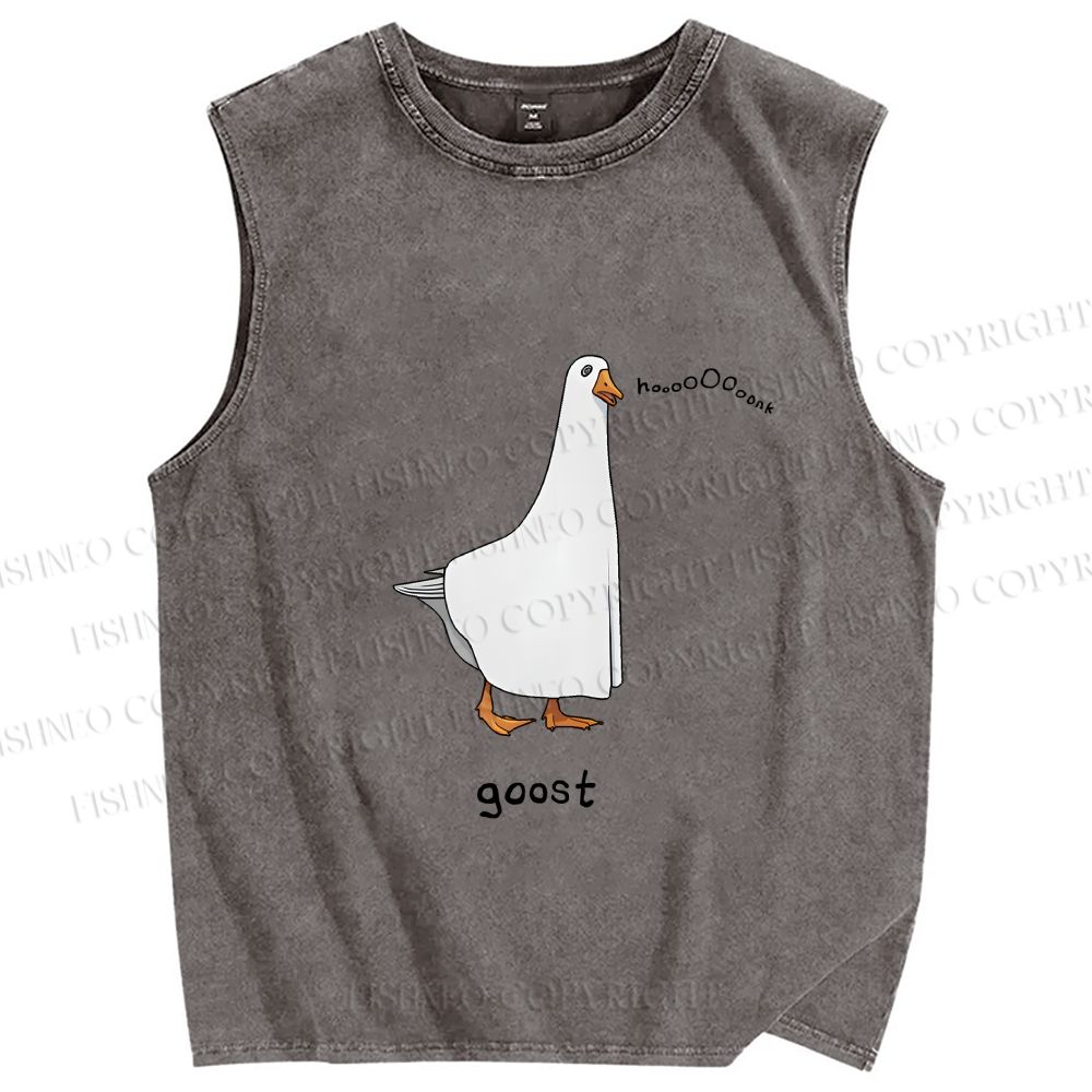 Unisex Goost Goose Printed Washed Tank Top