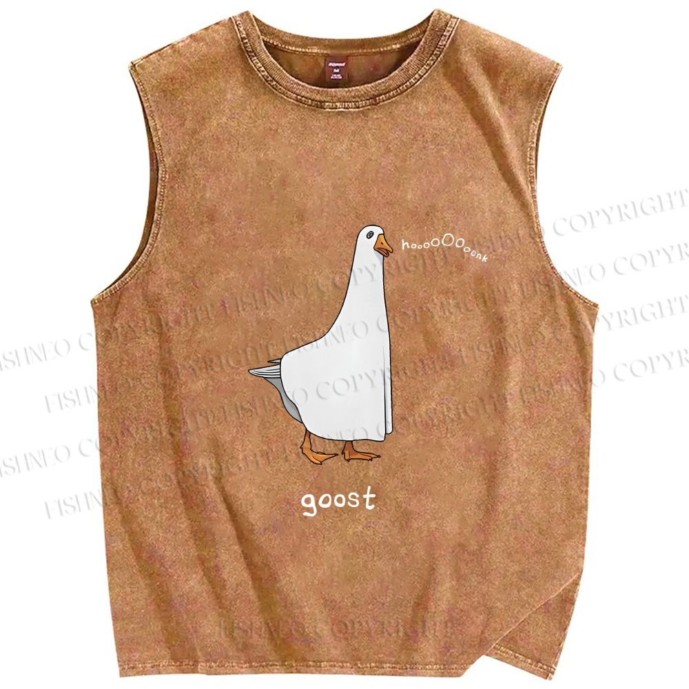 Unisex Goost Goose Printed Washed Tank Top