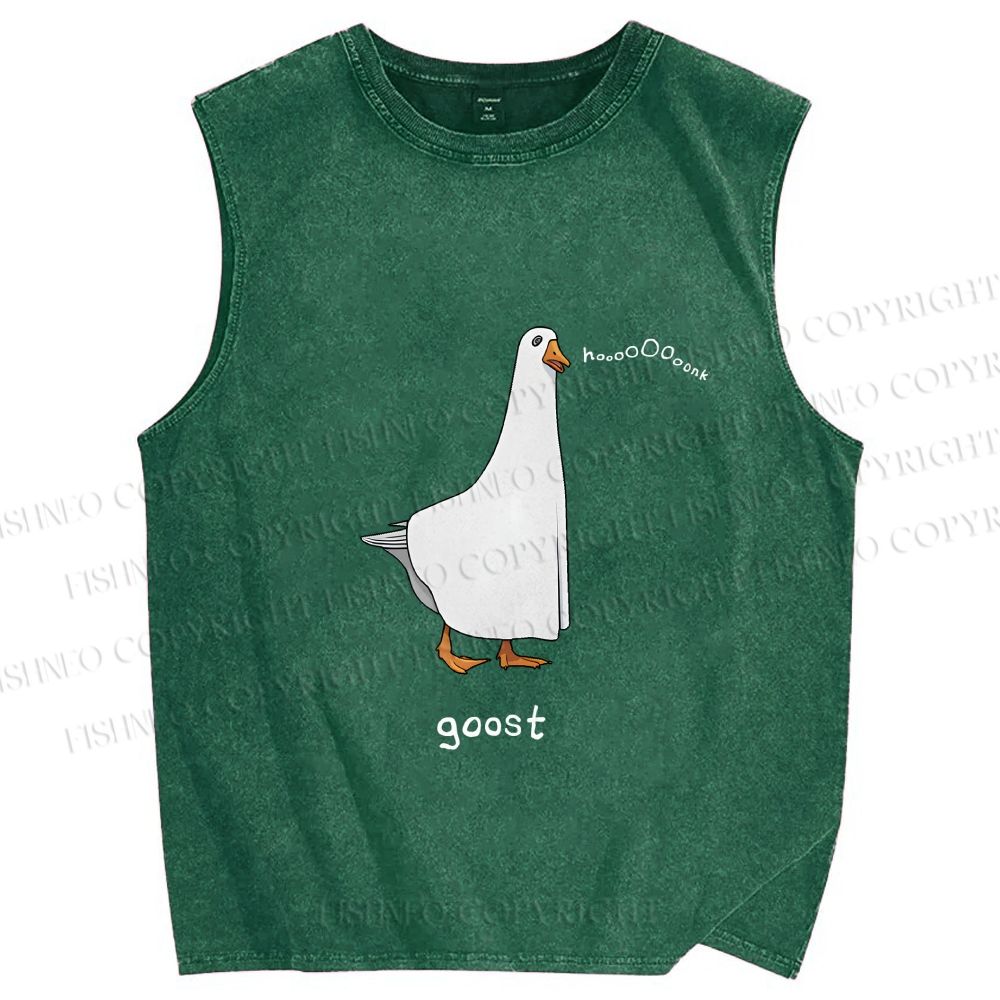 Unisex Goost Goose Printed Washed Tank Top
