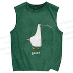 Unisex Goost Goose Printed Washed Tank Top