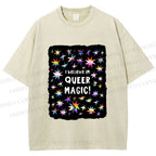 Unisex Pride Queer Magic Printed Washed Tee