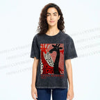 Unisex Yayoi Kusama Giraffe Printed Washed Tee