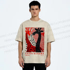 Unisex Yayoi Kusama Giraffe Printed Washed Tee