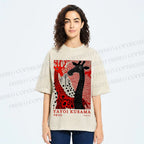 Unisex Yayoi Kusama Giraffe Printed Washed Tee