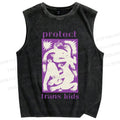 Unisex Pride Protect Trans Kids Printed Washed Tank Top
