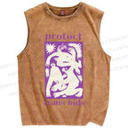 Unisex Pride Protect Trans Kids Printed Washed Tank Top