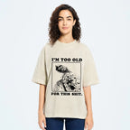Unisex Turtle I Quit Meme Energy Printed Washed Tee