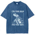 Unisex Turtle I Quit Meme Energy Printed Washed Tee
