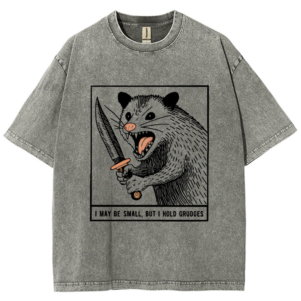 Possum With A Knife Washed T-Shirt