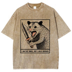 Possum With A Knife Washed T-Shirt