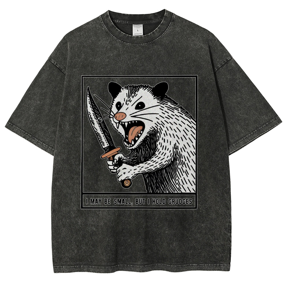 Possum With A Knife Washed T-Shirt