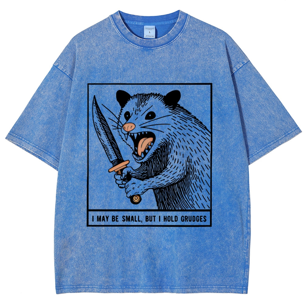 Possum With A Knife Washed T-Shirt
