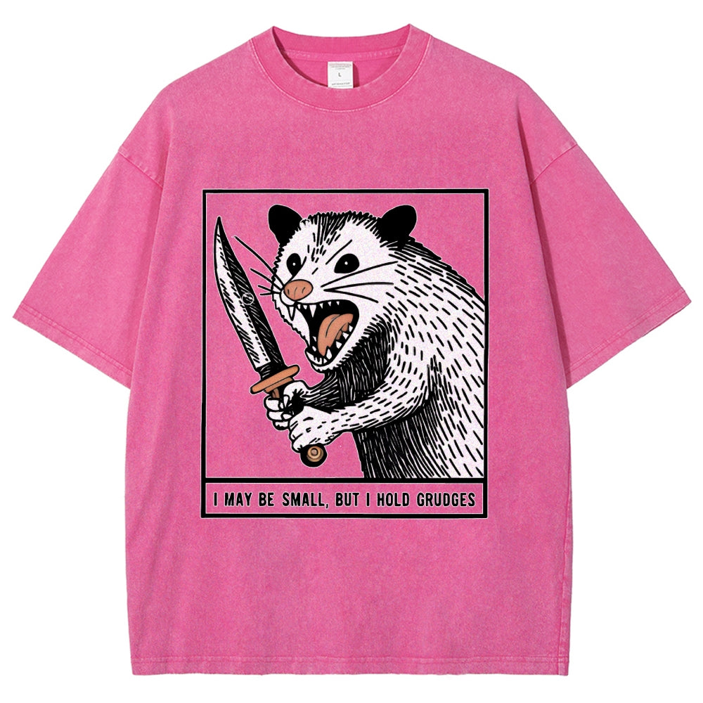 Possum With A Knife Washed T-Shirt