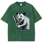 Possum With A Knife Washed T-Shirt