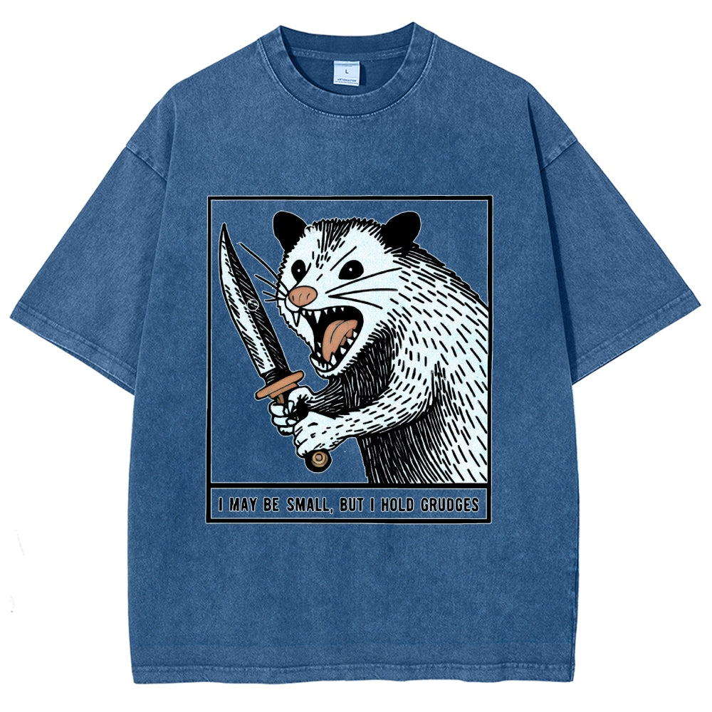 Possum With A Knife Washed T-Shirt