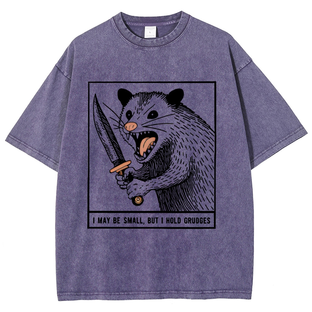 Possum With A Knife Washed T-Shirt