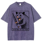 Possum With A Knife Washed T-Shirt