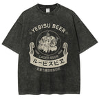 Yebisu Beer Vintage Wash Japanese Design T-Shirt
