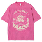 Yebisu Beer Vintage Wash Japanese Design T-Shirt
