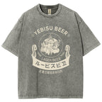 Yebisu Beer Vintage Wash Japanese Design T-Shirt