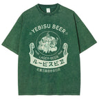 Yebisu Beer Vintage Wash Japanese Design T-Shirt